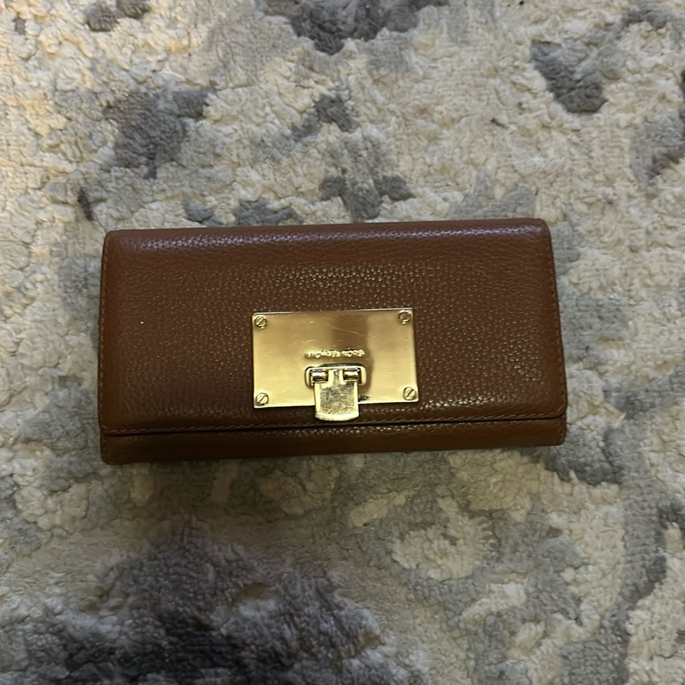Michael Kors large pebbled leather wallet